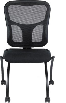 Raynor Eurotech Fabric Seat Flip Nesting Chair, Black, 2/Carton