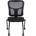 Raynor Eurotech Fabric Seat Flip Nesting Chair, Black, 2/Carton