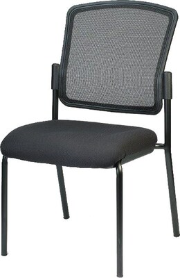 Raynor Eurotech Mesh/Fabric Dakota 2 Guest Chair, Black, 2/Carton