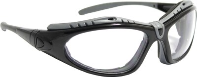 Bouton® Optical Safety Goggles, Fuselage, Blk Frame, Clr Lens w/Antifog/Anti-scratch Coat (250-50-0420)