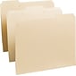 Quill Brand® Premium File Folders,  Assorted Tabs, 1/3-Cut, Letter Size ,Manila, 100/Box (741137)
