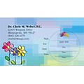 Medical Arts Press® WriteOnce® Peel-Off Sticker Appointment Cards; Flowers