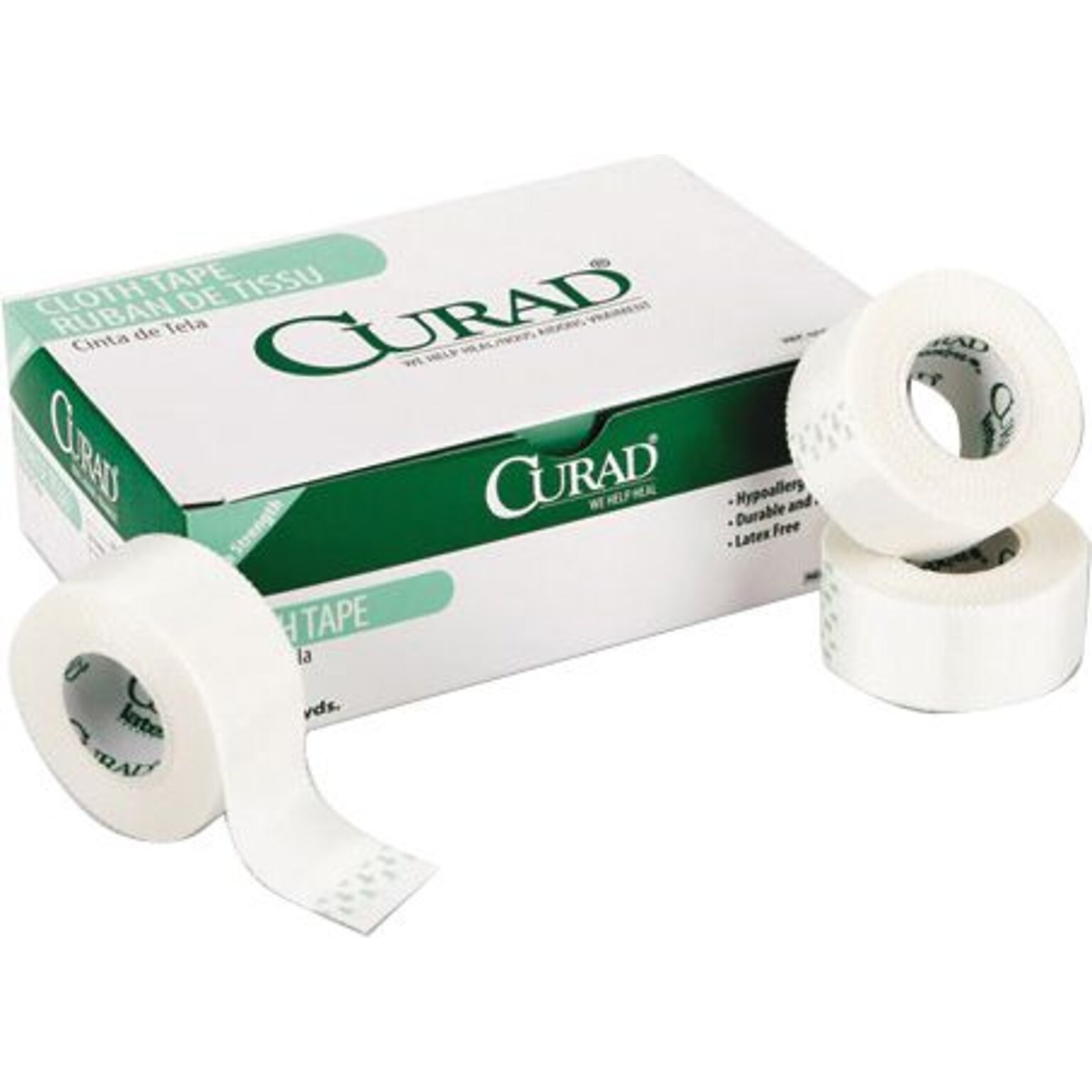 Curad First Aid Cloth Silk Adhesive Tape, 2 x 10 yds, 6/Box (NON270102)