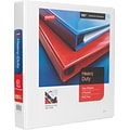 Staples® Heavy Duty 1-1/2 3 Ring View Binder with D-Rings, White, 12/Pack (24677CT)