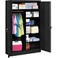Tennsco® Jumbo Combination Steel Storage Cabinet, Black, 78H x 48W x 24"D