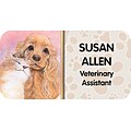 Custom Printed Medical Arts Press® Full-Color Veterinary Name Badges; Standard, Spaniel & Cat