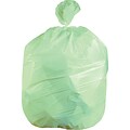 Heritage HDPE Liner 33x40, 13Mic, 10/25, Coreless Roll, Lt. Green, HDPE Liners