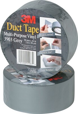3M™ Vinyl Duct Tape; 3 in. x 50 Yd., Gray