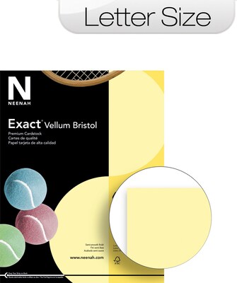 Acclaim 67 lb. Cover Paper, 8.5 x 11, Yellow, 250/Pack (81338 / 82338)