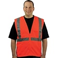 Protective Industrial Products High Visibility Zipper Mesh Safety Vest, ANSI Class R2, Orange, 2X (3