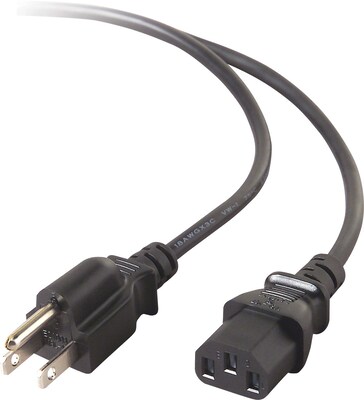 Belkin® Power AC computer cord, AC Plug-to-Computer, 6