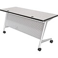 Balt Trend 60x24 Flipper Table, Silver Frame, Gray Nebula
