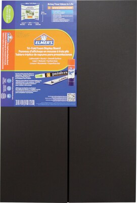 Elmers Poster Board, 36 x 48, Black, 12/Pack (902091)