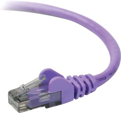 Belkin A3L980-01-PUR 1 CAT-6 RJ-45 Snagless Patch Cable, Purple