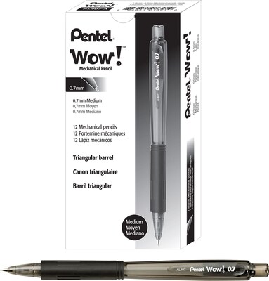 Pentel Wow! Mechanical Pencil, 0.7mm, #2 Medium Lead, Dozen (AL407A)