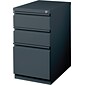 Quill Brand® 3-Drawer Vertical File Cabinet, Mobile/Pedestal, Letter, Charcoal, 19.88"D (26816D)