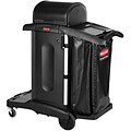 Rubbermaid Executive High Security Janitorial Cleaning Cart, Black (1861427)