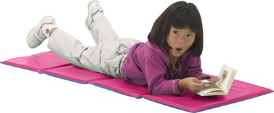 Peerless Plastics Toddler Kindermat Vinyl 3/4" Rest Mat, 46 x 21, Blue/Pink (PZ-TBP202)