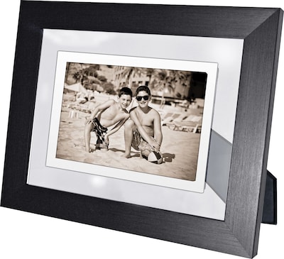 Natico Silver/Black Infinity Floating Frame, 5 x 7