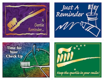 Dental Assorted Postcards; for Laser Printer; Reminder Assortment, 100/Pk