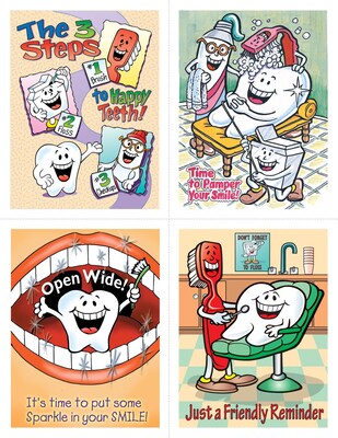 Dental Assorted Postcards; for Laser Printer; Smile Team™ Open Wide, 100/Pk
