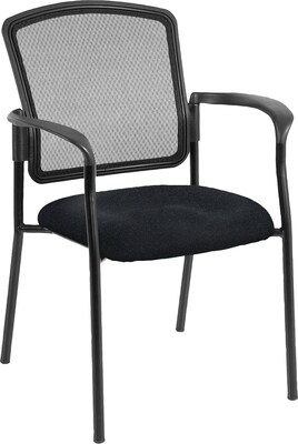 Raynor Eurotech Dakota 2 Vinyl/Mesh Guest Chair, Basis Onyx