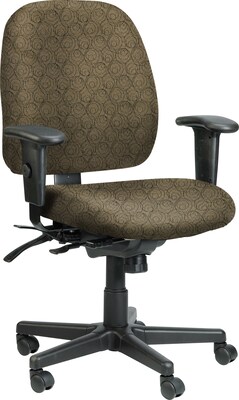 Raynor Eurotech Fabric 4 x 4 Multi-function Task Chair, Ring Obsidian