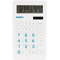 Poppin White Eco Calculator with Pool Blue Numbers