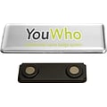 YouWho Name Tag Kit, Silver, Laser, 4-Unit