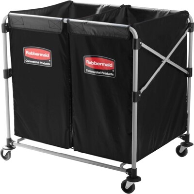 Rubbermaid® Collapsible X-Cart, 2-4 Bushel, Black