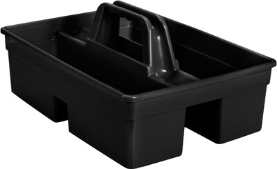 Rubbermaid Executive 2-Compartment Cleaning Caddy, Black Rubber (1880994)