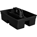 Rubbermaid Executive 2-Compartment Cleaning Caddy, Black Rubber (1880994)
