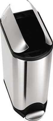 simplehuman Butterfly Step Trash Can, Fingerprint-Proof Stainless Steel, 12 Gallon (CW1897)