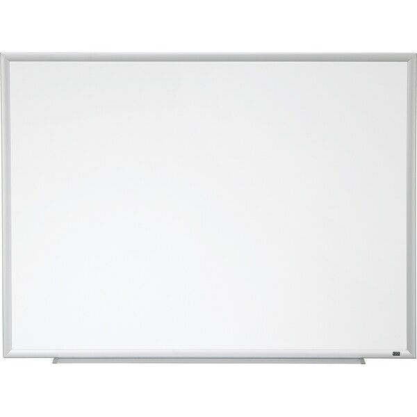 Basics Large Magnetic Dry Erase White Board, 6 x 4-Foot Whiteboard - Silver Aluminum Frame