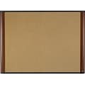 3M™ Widescreen Cork Board, Mahogany Frame, 36 x 24