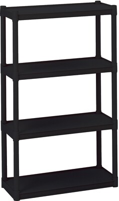 Iceberg® Rough N Ready 4-Shelf Storage System, Black