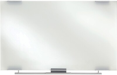 Iceberg Clarity Glass Dry-Erase Board, Aluminum Brackets, Frameless, 48"W x 36"H (ICE31140)