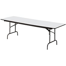 Iceberg® Premium Wood Laminate Folding Tables, 96x30, Gray