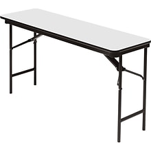 Iceberg® Premium Wood Laminate Folding Tables, 60x18, Gray