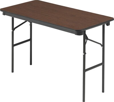 Iceberg® Economy Wood Laminate Folding Tables, 48x24, Walnut