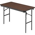 Iceberg® Economy Wood Laminate Folding Tables, 48x24, Walnut