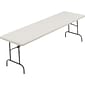 Iceberg® IndestrucTables TOO™ 1200 Series Folding Table, 96x30", Platinum