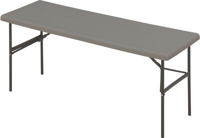 Iceberg® IndestrucTables TOO™ 1200 Series Folding Table, 72x24", Charcoal