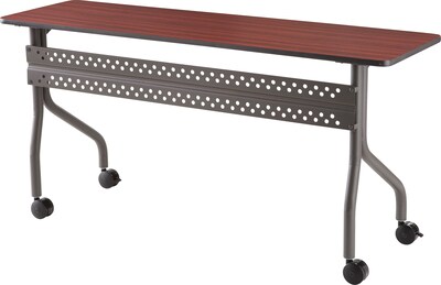 Iceberg Officeworks™ Rectangular Mobile Training Table, Mahogany, 29H x 60W x 18D