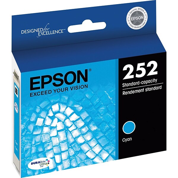 Epson T252 Cyan Standard Yield Ink Cartridge