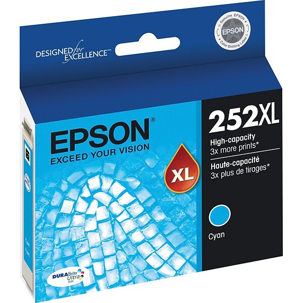 Epson T252XL Cyan High Yield Ink Cartridge