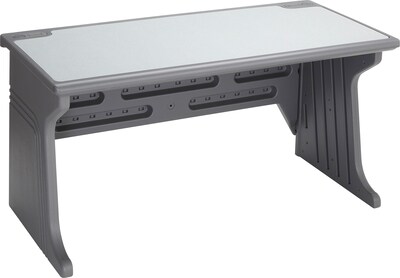 Iceberg® Aspira Modular Furniture Collection in Charcoal; Workstation Table, 60