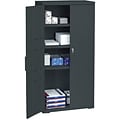 Iceberg® Officeworks® Polyethylene Storage Cabinet, Non-Assembled, 66Hx33Wx18D, Black