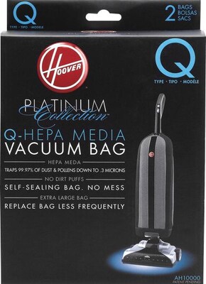 Hoover Platinum Collection Q HEPA Bag Vacuum Bags Black (AH10000)