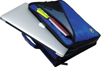 Case It 2" 3-Ring Zipper Binder, Blue/Gray (LT007BLU)